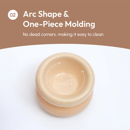 Ergonomic Ceramic Slanted Cat Bowl for Healthy Neck Support