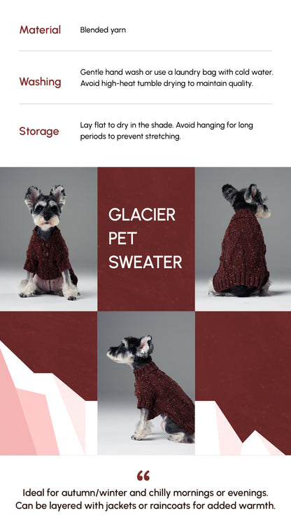 GLACIER PET SWEATER - BURGUNDY