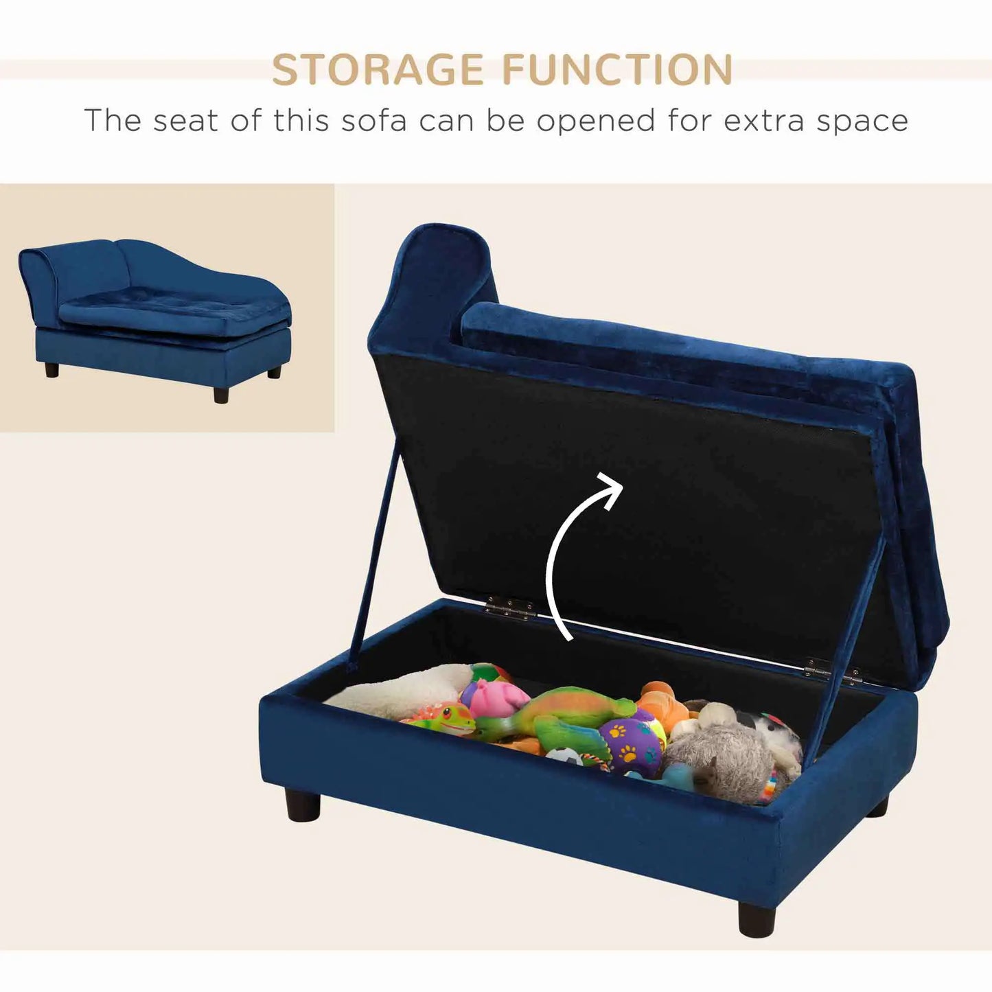 Dog Bed Luxury Small Hidden Storage Premium 🛏️