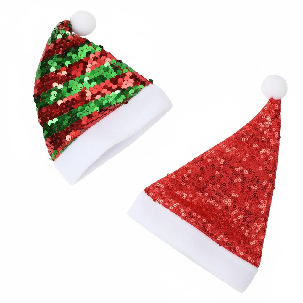 Dog sequin Christmas Santa hat