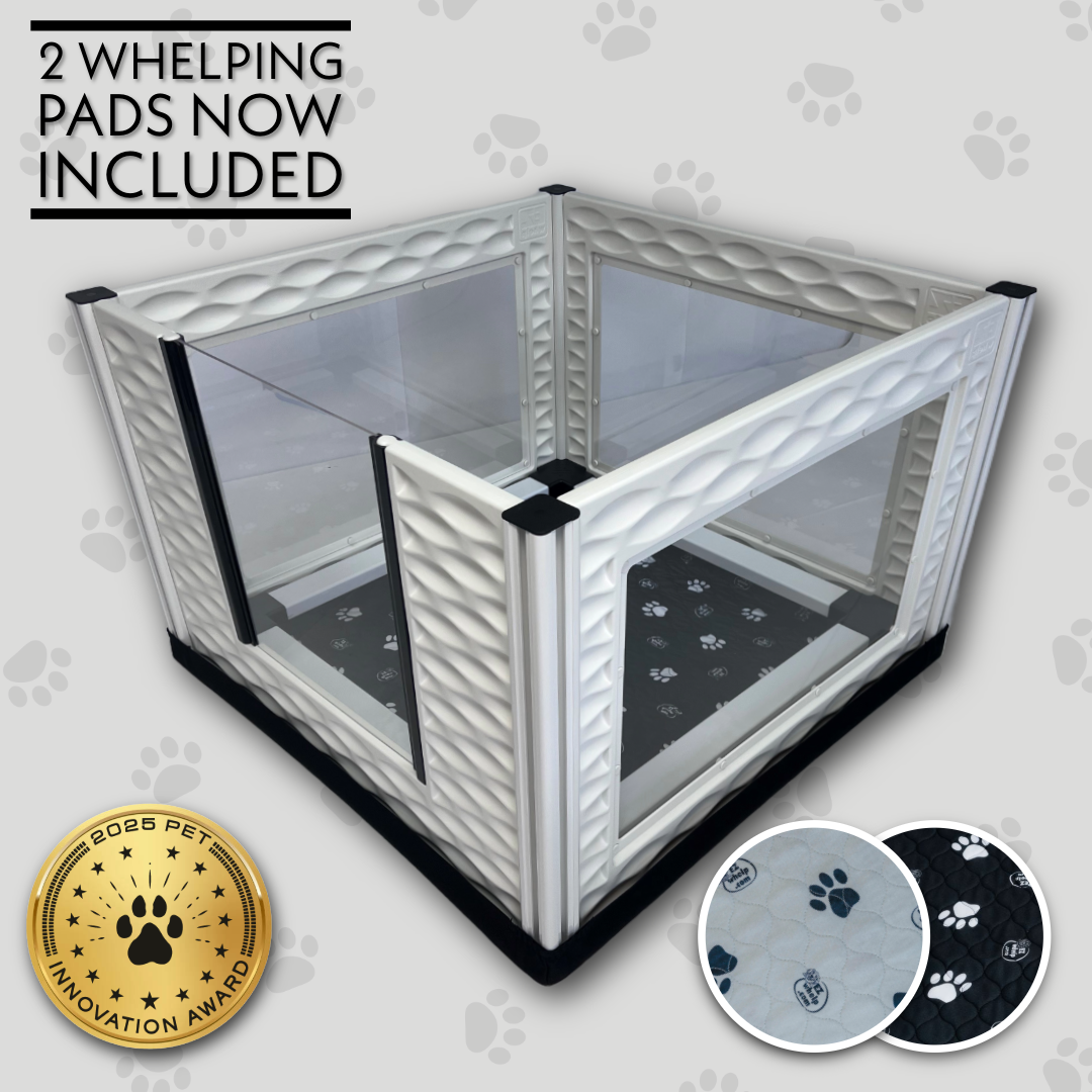 EZclassic TALL Windowed Whelping Box Set w/Rail Assembly - EZwhelp