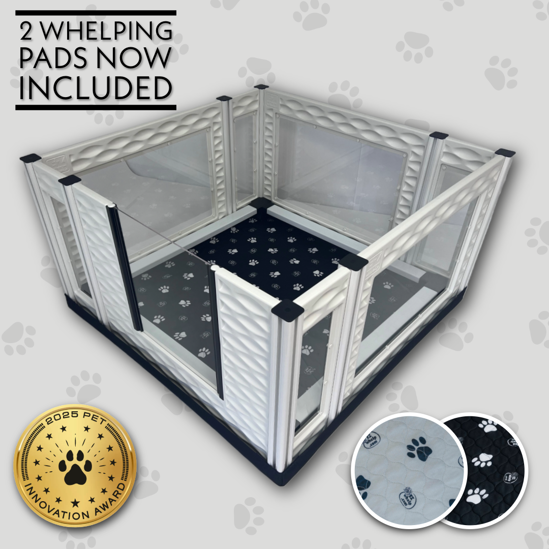 EZclassic TALL Windowed Whelping Box Set w/Rail Assembly - EZwhelp