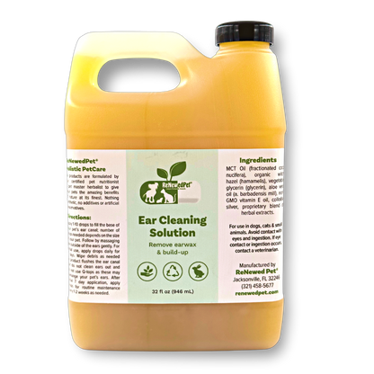 Gentle Ear Cleaning Drops for Dogs and Cats - ReNewedPet 4oz