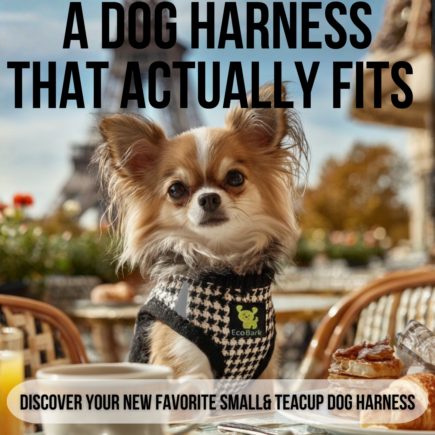 Dog Harness EcoBark Step In Harness XXXS to Small Breeds- - gallery product image for dog harness