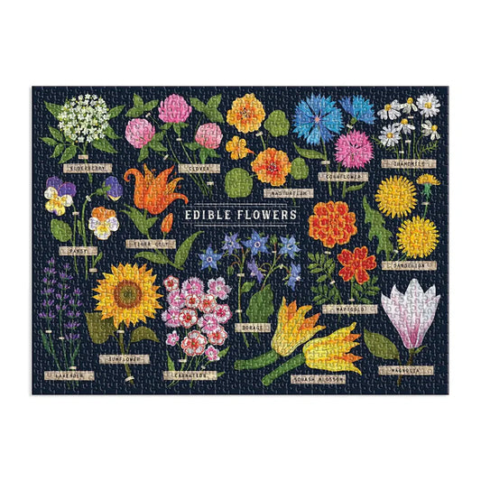 Edible Flowers 1000 Piece Jigsaw Puzzle Galison