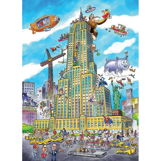 Empire State Doodle Town 1000 Piece Jigsaw Puzzle Cobble Hill