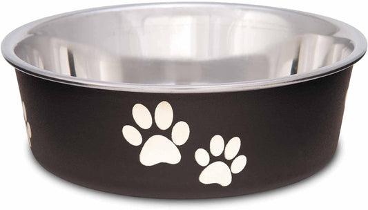 Bella Matte Stainless Steel Pet Dish Espresso Bowl for Dogs