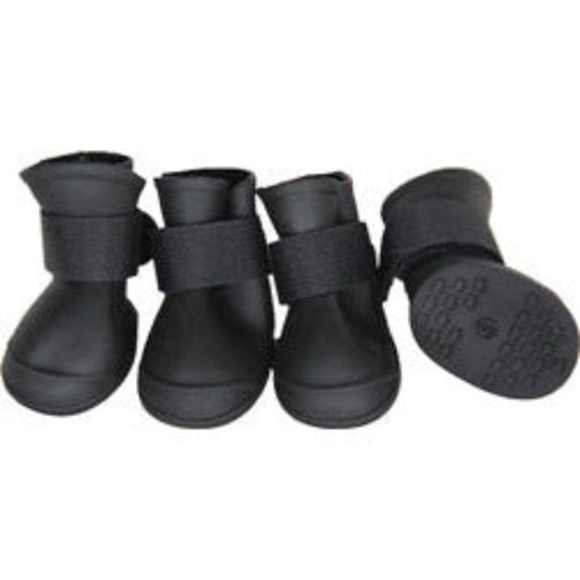 Protective Multi-Usage All-Terrain Rubberized Dog Shoes - Blk