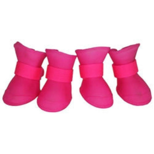 Protective Multi-Usage All-Terrain Rubberized Dog Shoes - Pink