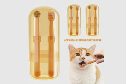 Premium Soft Silicone Pet Toothbrush Kit for Daily Oral He
