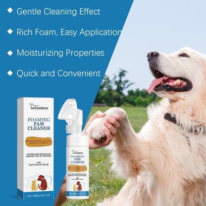 Portable No-Rinse Paw Cleaning Foam for Dogs and Cats Groo