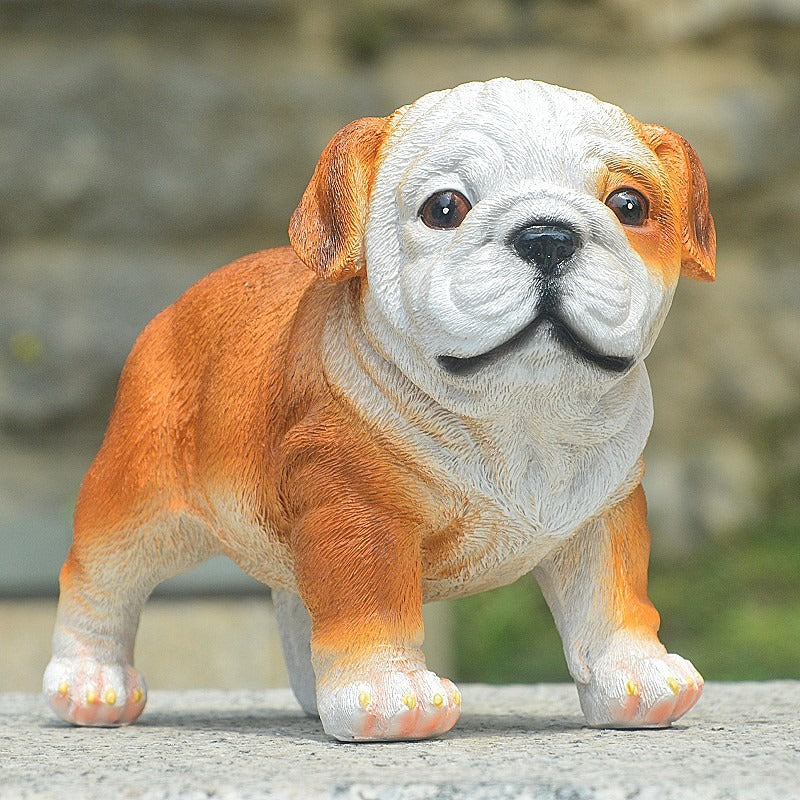 Bulldog ornament puppy resin