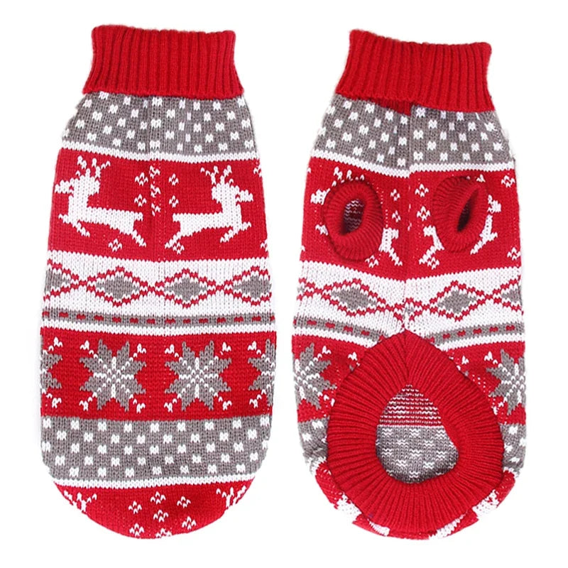 Warm Pet Dog Sweater Winter Dog Clothes for Small Medium Dogs Knitted Puppy Cat Coat Chihuahua French Bulldogs Yorkie Customes - Purrfect Pet Kingdom