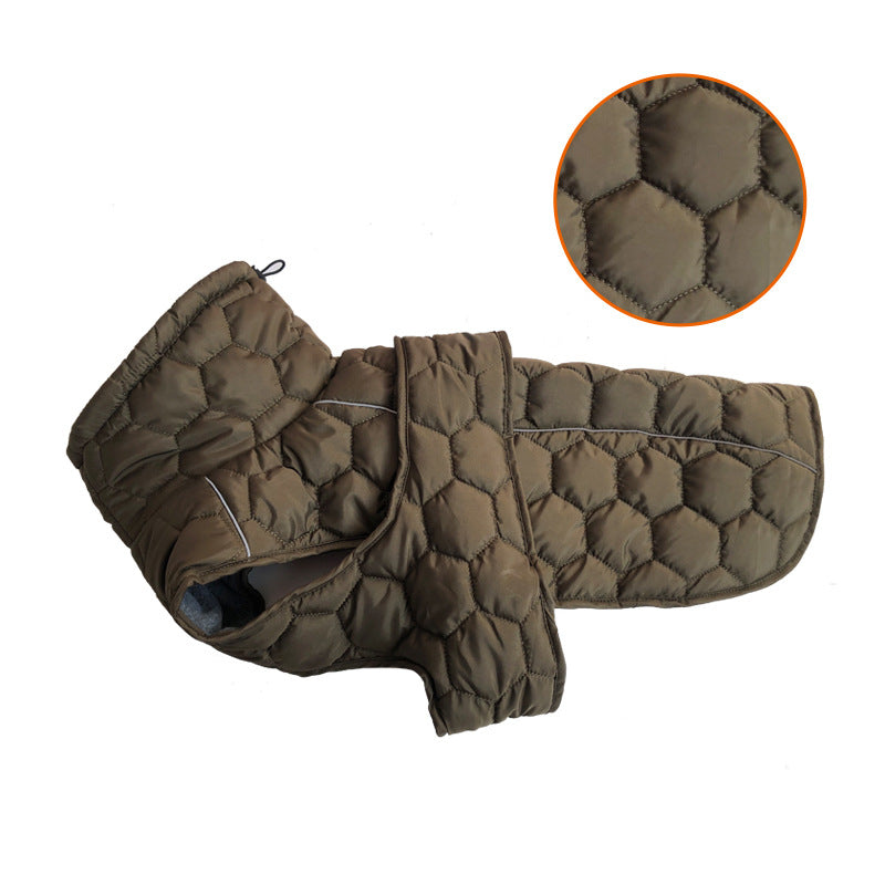 Thick and warm dog clothing outdoor cotton coat vest for winter warmth
