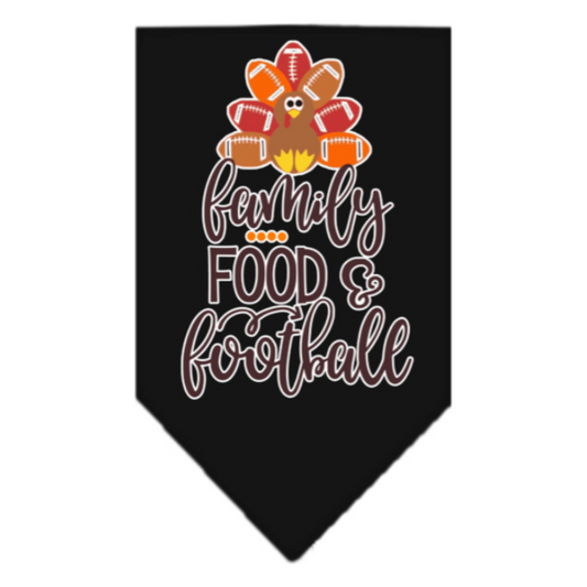 Family, Food, and Football Screen Print Dog Bandana