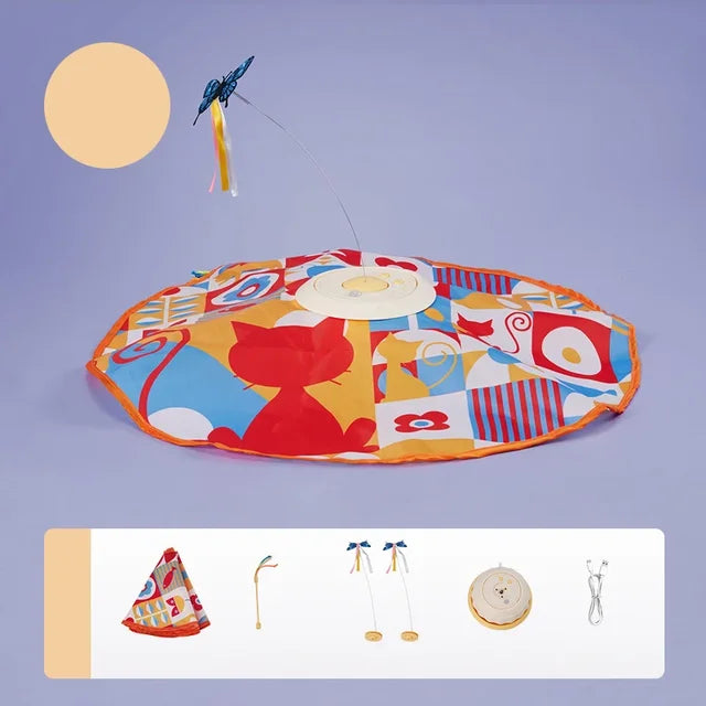 Fluttering Butterfly Cat Toys Interactive Cat Sticks Pet Kitten Can't Resist Mystery Motion Concealed Game Toy Automatic Teasing