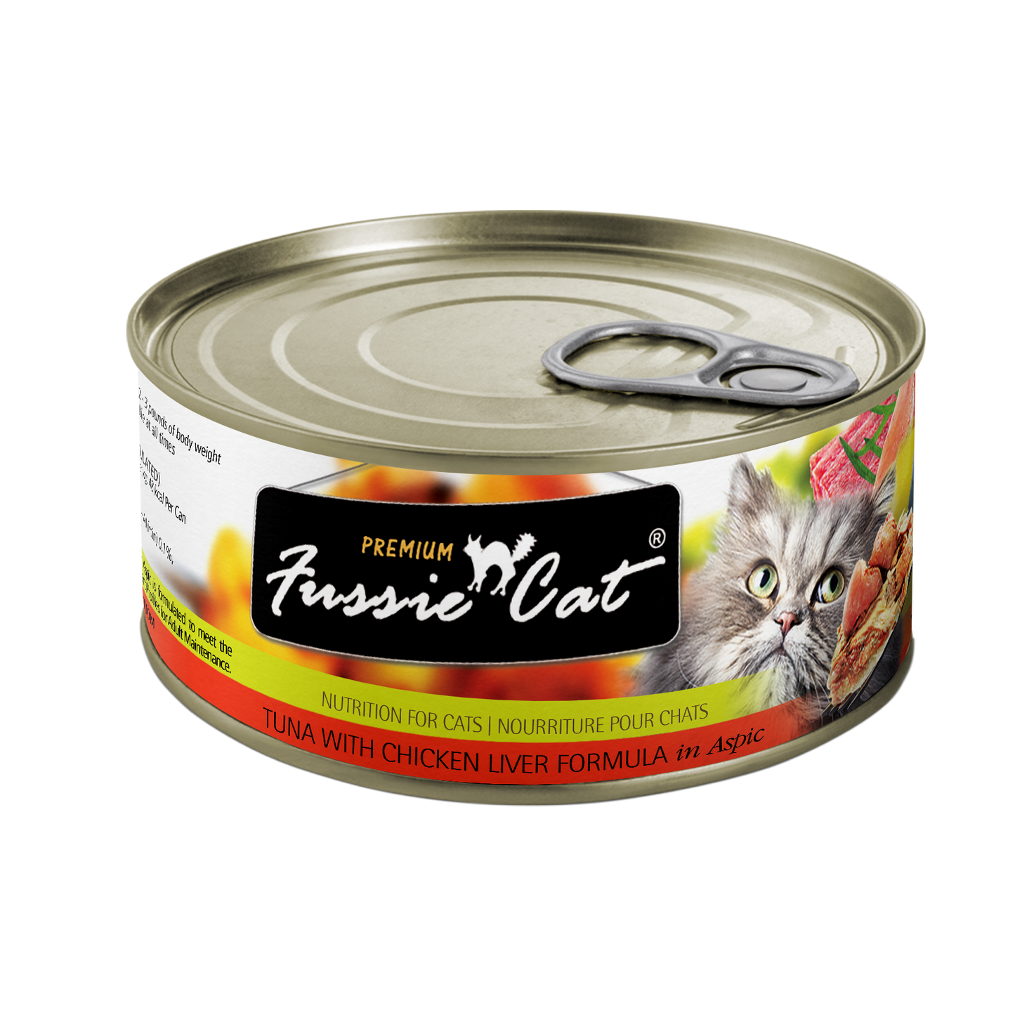 Fussie Cat Premium - Tuna With Chicken Liver Formula In Aspic (2.82oz) - Fussie Cat Wet Cat Food - The Family Pet