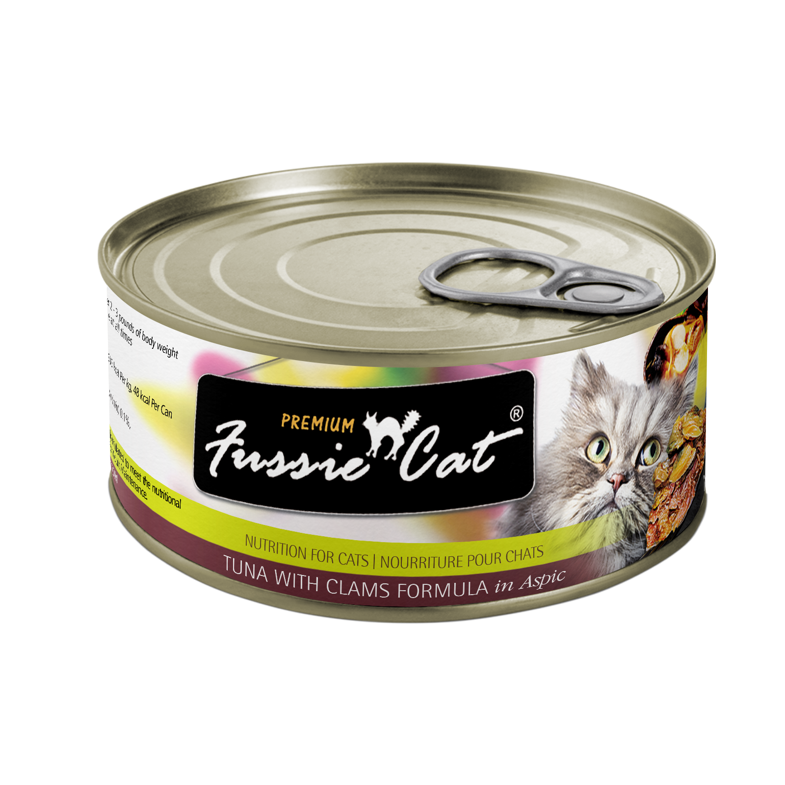 Fussie Cat Premium - Tuna With Clams Formula In Aspic (2.82oz) - Wet Cat Food - The Family Pet