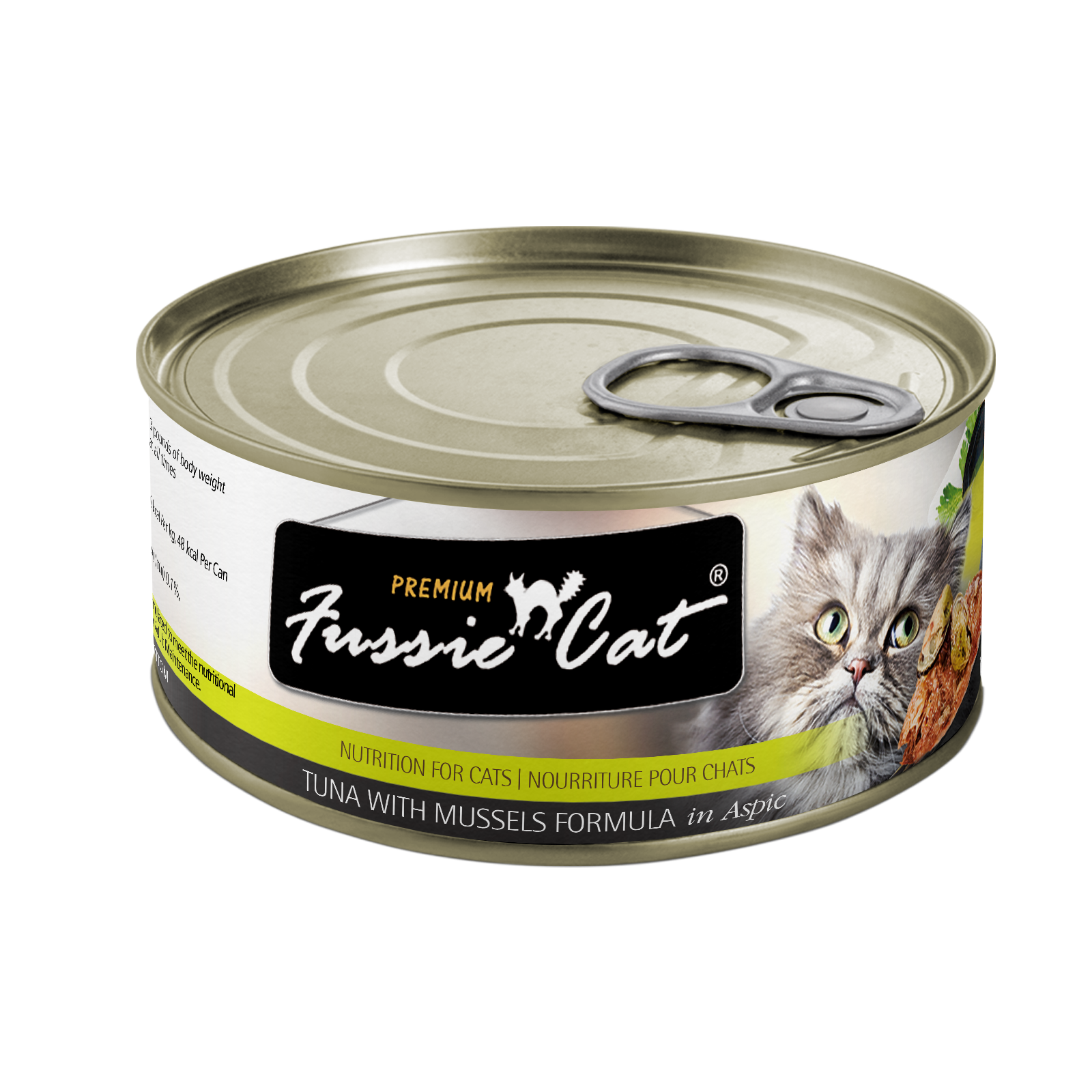 Fussie Cat Premium - Tuna With Mussels Formula In Aspic (2.82oz) - Fussie Cat Wet Cat Food - The Family Pet