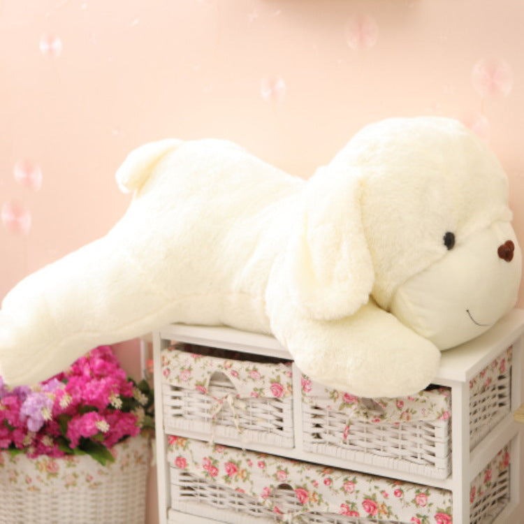 Cute Fragrant Puff Dog Plush Toy with Smiling Face Little White Puff Dog Doll