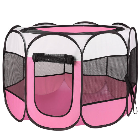 Portable Foldable Pet Tent Exercise Pen Kennel Removable Zipper Top and Bottom Water Resistant Indoor Outdoor Use For Dogs Cats Other Pets