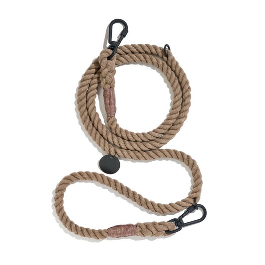 Found My Animal Matte Black Natural Rope Adjustable Dog Dog - main product image