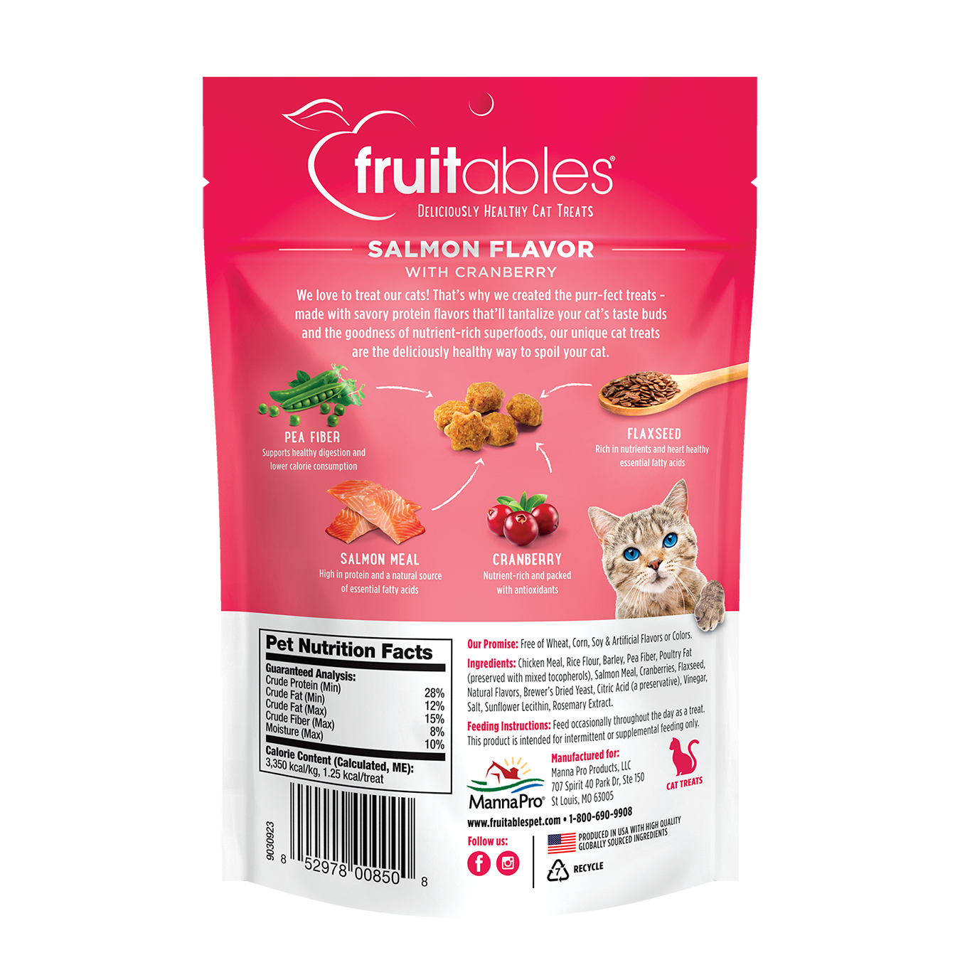 Cat Treats Salmon Cranberry Flavor 2.5 Oz 🐟