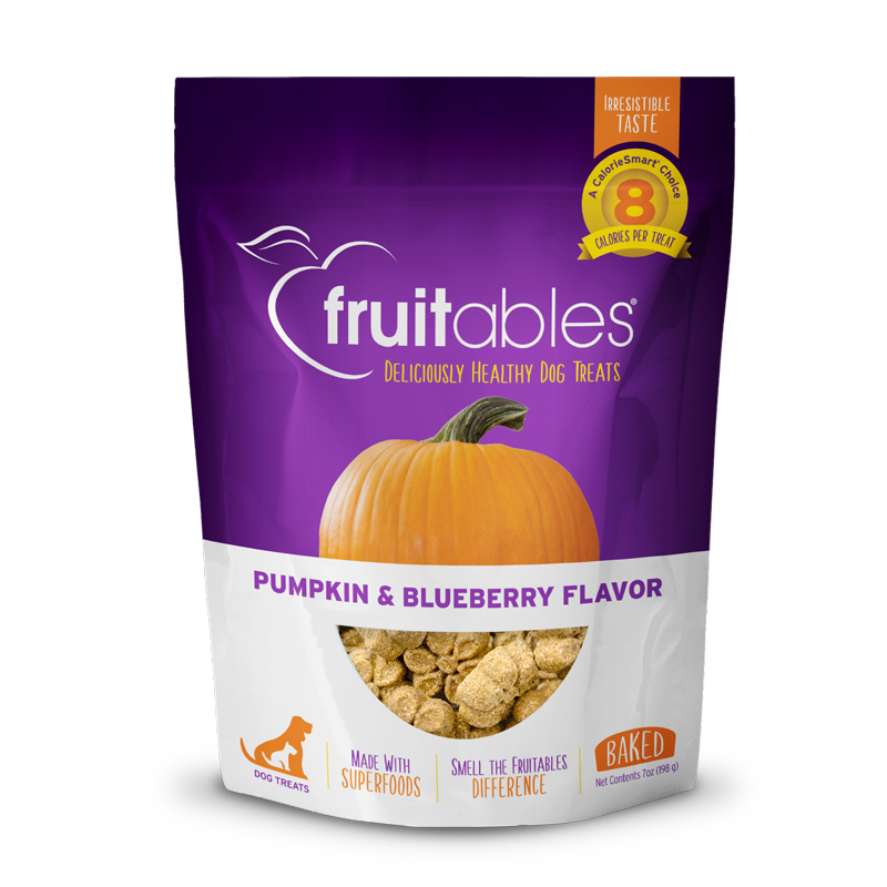 Fruitables Baked Pumpkin Blueberry Dog Treats 7oz 🫐