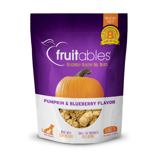 Fruitables Baked Pumpkin Blueberry Dog Treats 7oz 🫐