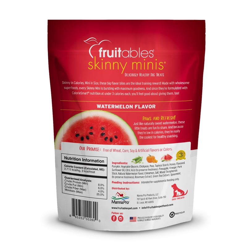Fruitables Skinny Minis Watermelon Dog Treats 5oz 🍉