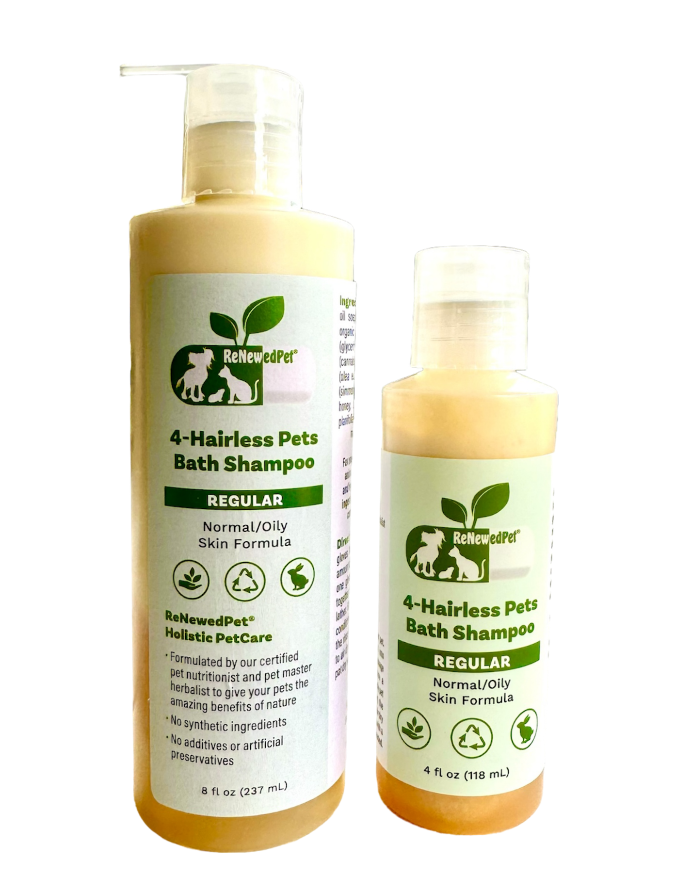 4 - HAIRLESS PETS PETS REGULAR SHAMPOO & CONDITIONER - 4 Nudie Pets - ReNewedPet