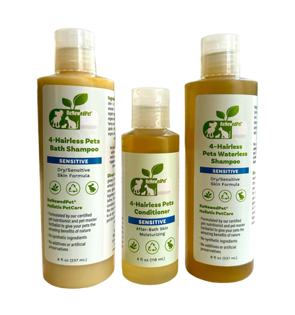 ReNewedPet Organic Sensitive Skin Shampoo Grooming Kit Set