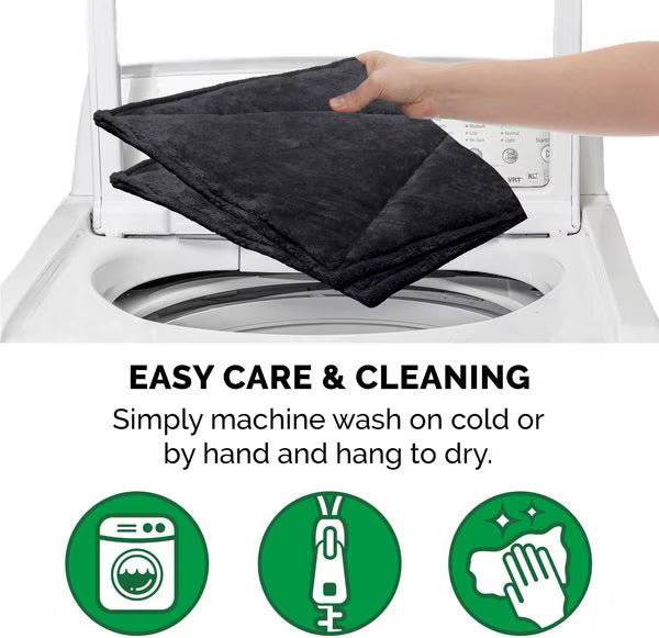 FurHaven ThermaNAP Faux Fur Black Self - Warming Pet Bed Mat, Small - Pet Bed - The Family Pet