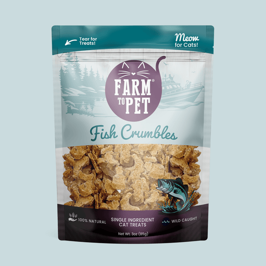 Farm To Pet Fish Crumbles Cat Treats 3.2oz 🐟