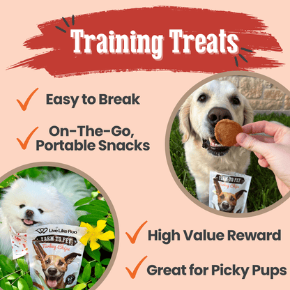 Dog Treats Turkey Chips Charity Live Like Roo 4oz 🦃