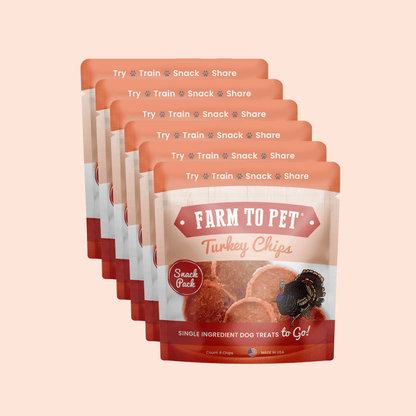 Dog Treats Turkey Chips Snack Pack Bundle 3 Oz 🦃