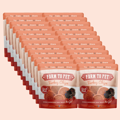 Dog Treats Turkey Chips Snack Pack Bundle 3 Oz 🦃
