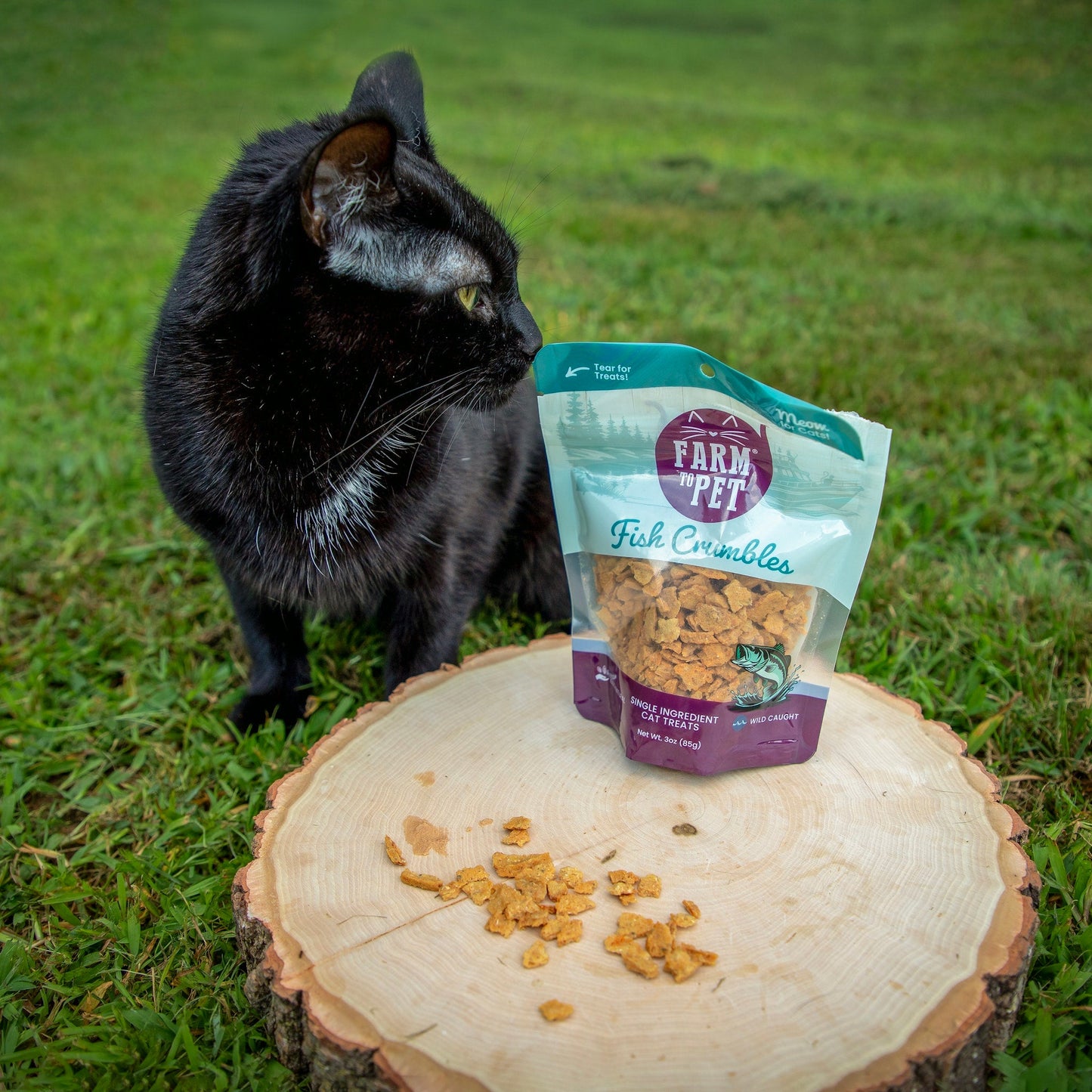 Farm To Pet Fish Crumbles Cat Treats 3.2oz 🐟