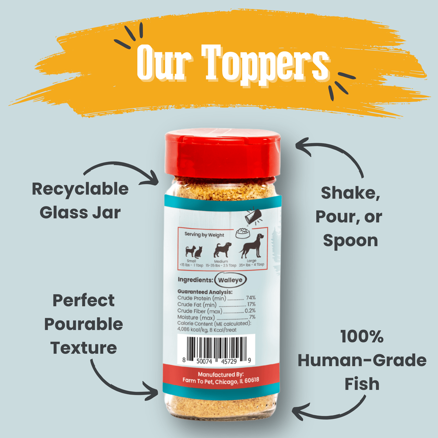 Fish Food Topper - Low-Fat Meal Enhancement 🐟