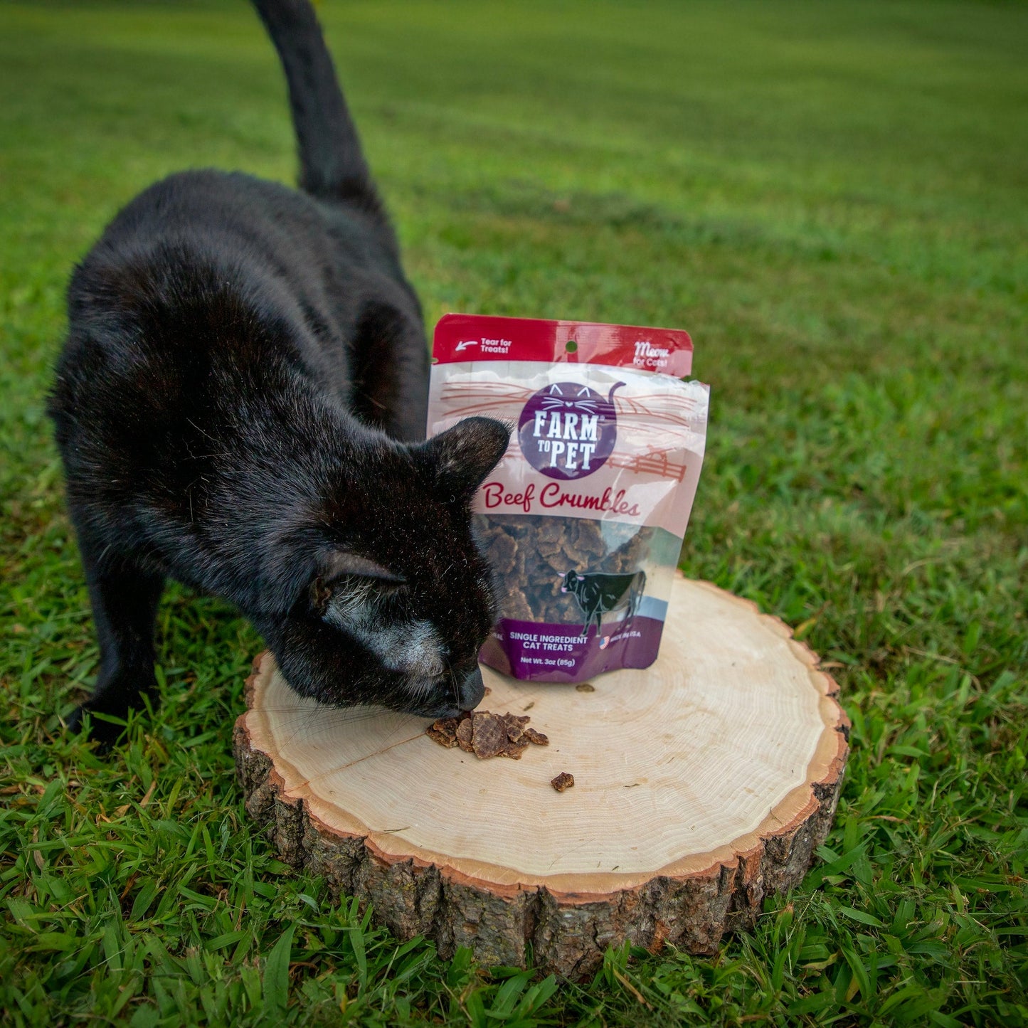 Farm To Pet Beef Crumbles Cat Treats 3.2oz 🥩