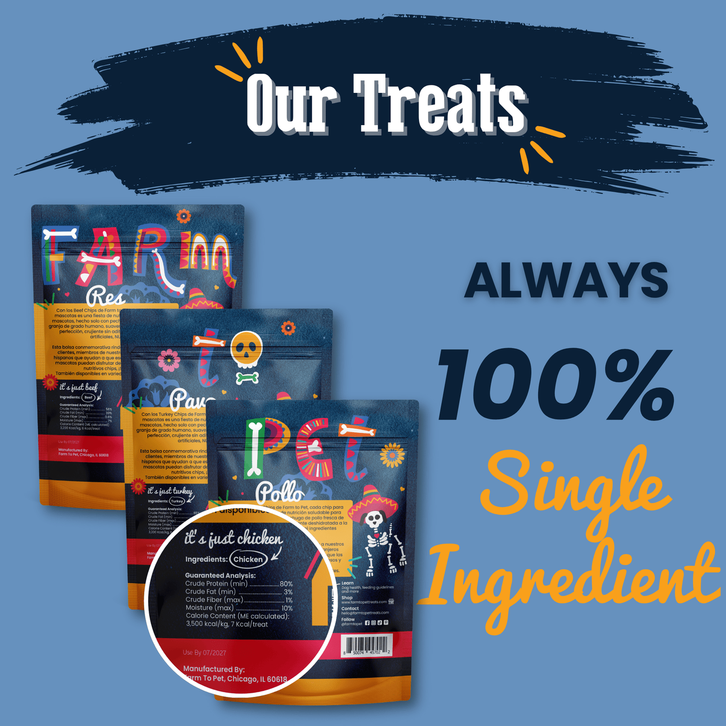 Dog Treats Fiesta Pack Variety Bundle 12.6 Oz 🎉