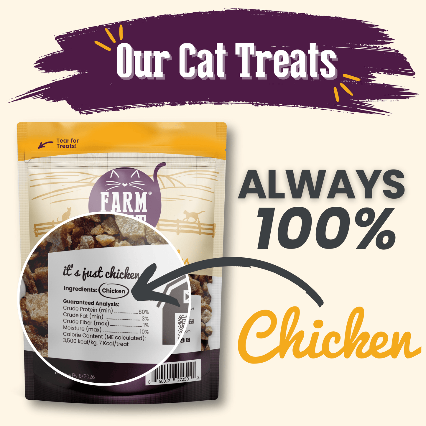 Chicken Crumbles Cat Treats | Single-Ingredient Treats for