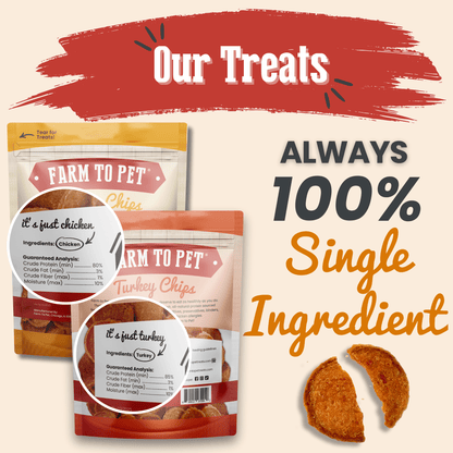 Dog Treats Turkey Chicken Chip Duo 8.4 Oz 🦃