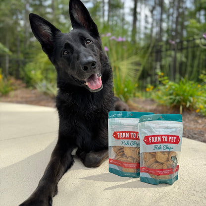 Dog Treats Fish Chips Wild-Caught 4.2 Oz 🐟
