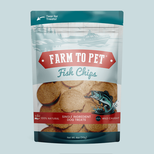 Dog Treats Fish Chips Wild-Caught 4.2 Oz 🐟