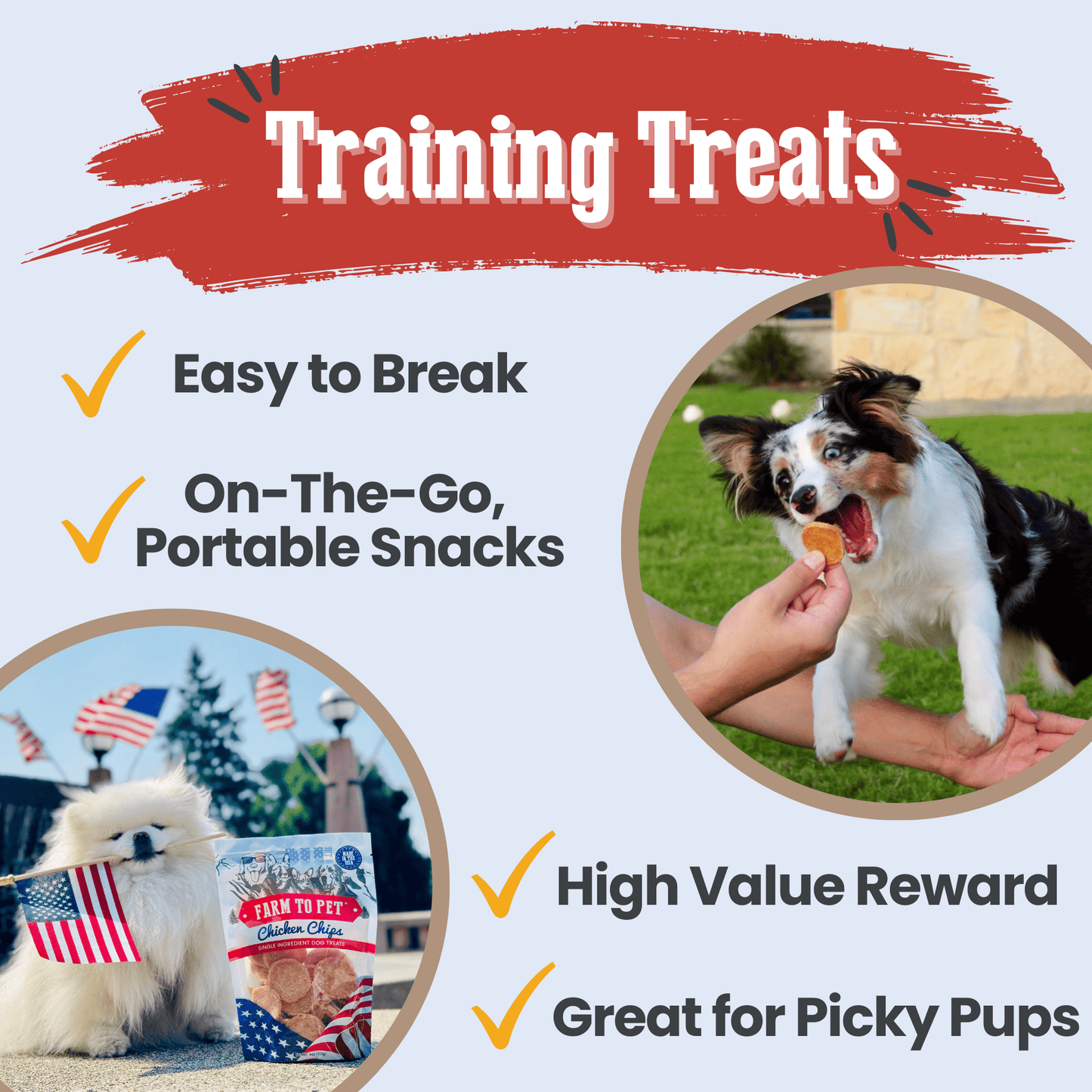 Dog Treats Americana Chicken Chips 4.2 Oz 🇺🇸
