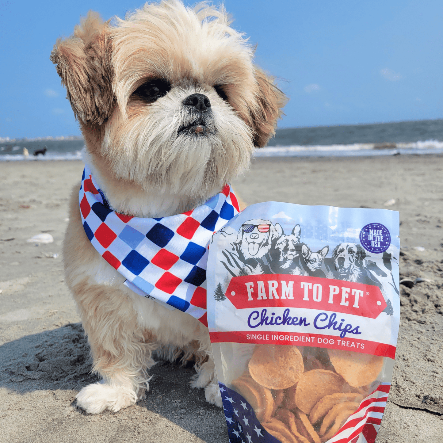 Dog Treats Americana Chicken Chips 4.2 Oz 🇺🇸