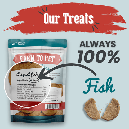 Dog Treats Fish Chips Wild-Caught 4.2 Oz 🐟