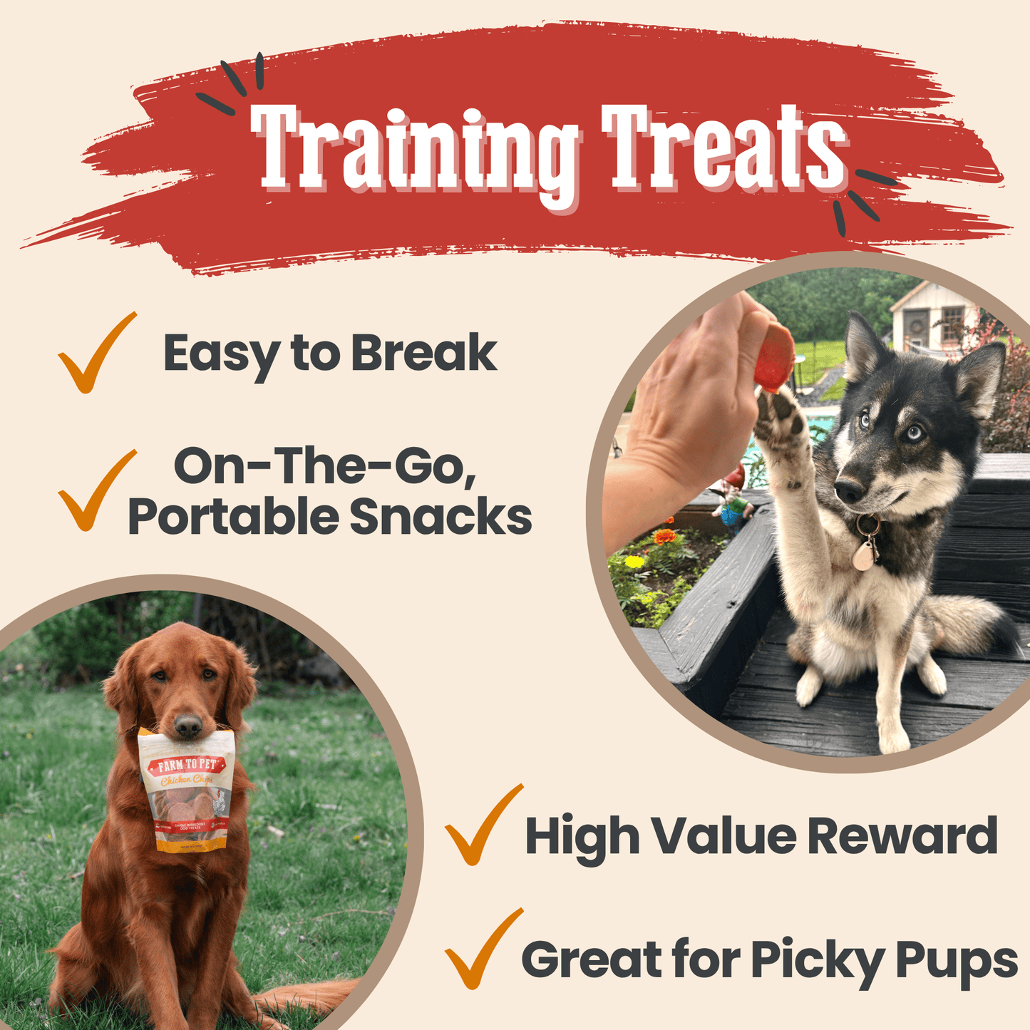 Dog Treats Turkey Chicken Chip Duo 8.4 Oz 🦃