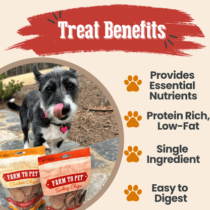 Dog Treats Turkey Chicken Chip Duo 8.4 Oz 🦃